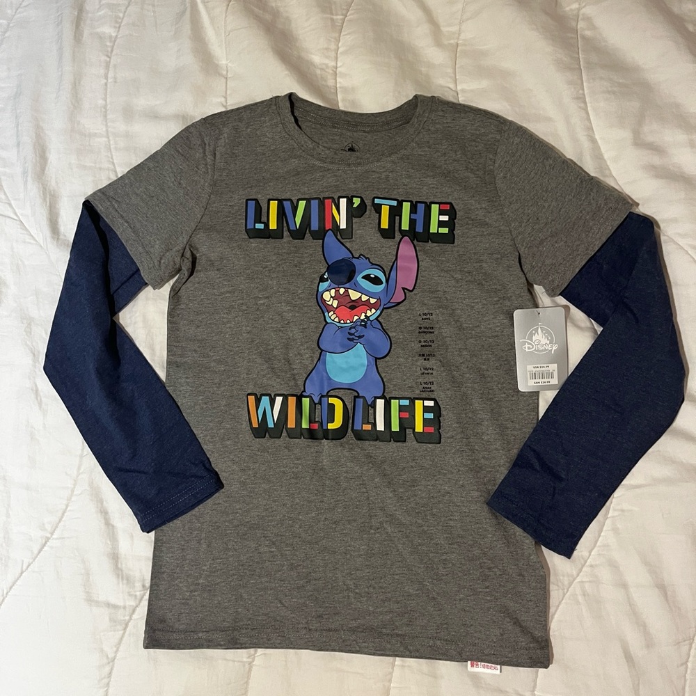 NWT Disney Stitch of Lilo and Stitch living the wild life shirt
